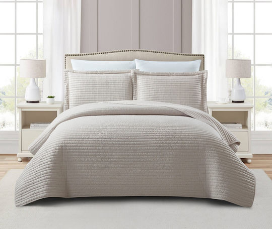 Liolios Home Tagesdecken Super-King Beige 220x240cm