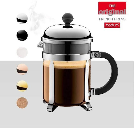 Bodum Chambord Manual Filter Coffee Maker Stainless Steel Silver 500ml