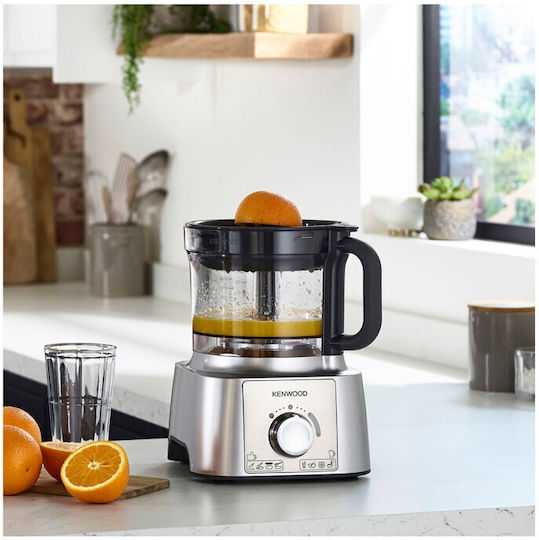 Kenwood Πολυμίξερ 1000W με Κάδο 3lt και Κανάτα Μπλέντερ Ασημί