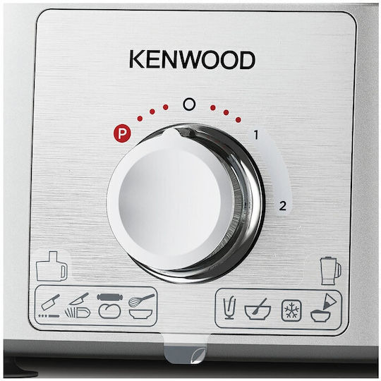 Kenwood Πολυμίξερ 1000W με Κάδο 3lt και Κανάτα Μπλέντερ Ασημί