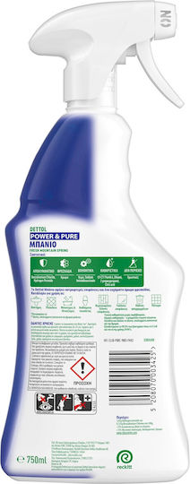 Dettol Power & Pure Καθαριστικό Spray Μπάνιου με Άρωμα Φρεσκάδας 750ml