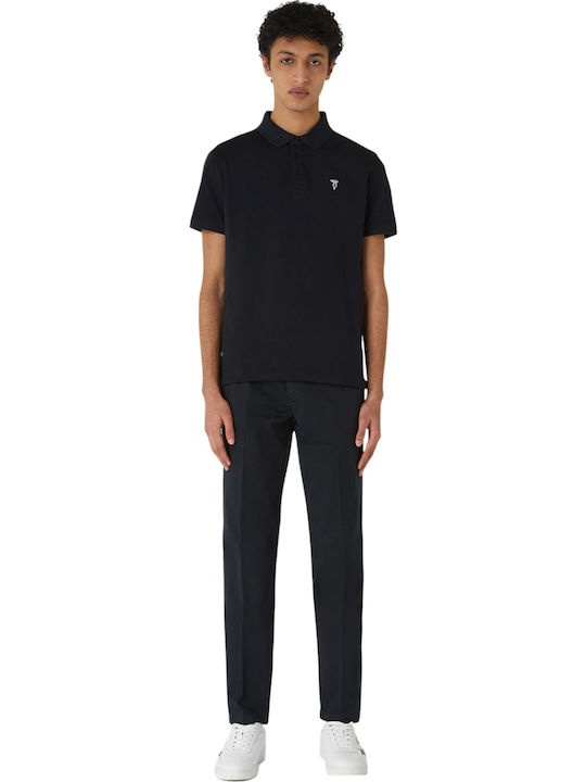 Polo Short Sleeve Black Blouse
