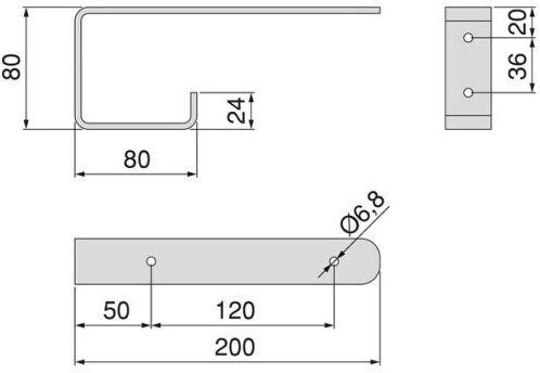 Emuca Eckregal Schwere Ausführung Holz in Weiß Farbe 200x80mm 2Stück 4101512