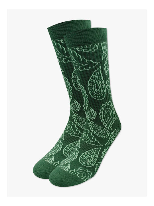 Κάλτσα Βαμβακερή Πετσετέ Σχέδια Paisley Patterns Rto