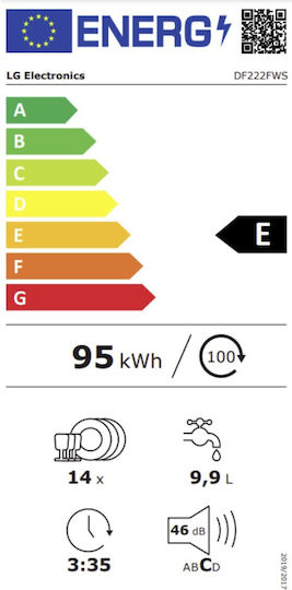 LG Freistehender Geschirrspüler mit Wi-Fi für 14 Gedecke B60xH85cm Weiß