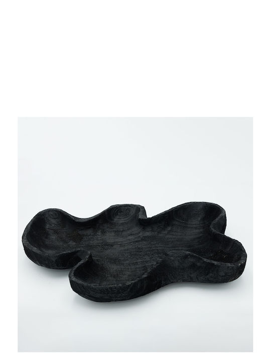 Wooden Decorative Platter Black 40x24x6.5cm