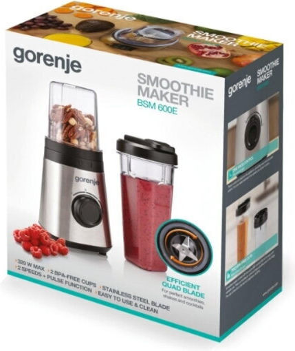 Gorenje Blender with Plastic Jug 600 ml 320W Gray BSM600E