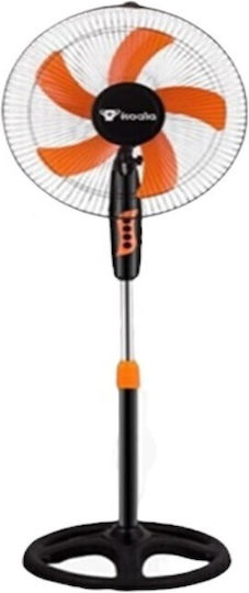Crowm FS-40 Ανεμιστήρας Ορθοστάτης 60W Διαμέτρου 40cm Πορτοκαλί