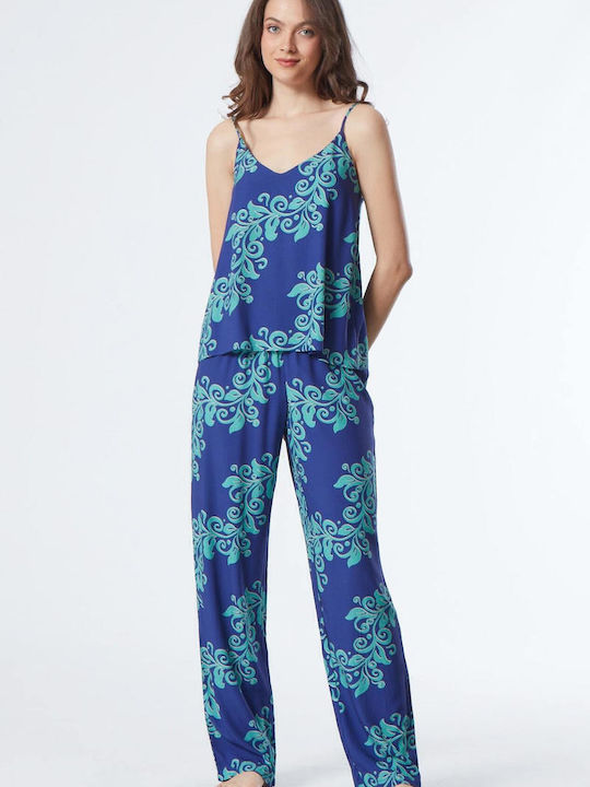 Pen-ky Summer Women's Pyjama Set Blue Roulette