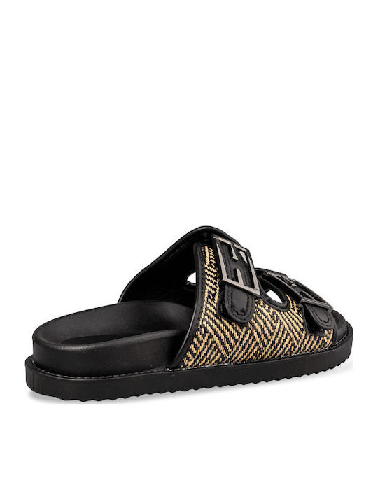 Women's Flat Sandals Flatforms in Black Color