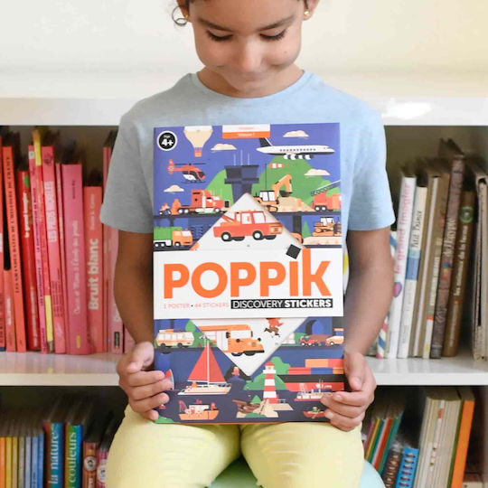 Poppik Αυτοκόλλητα Οχήματα για Παιδιά 4+ Ετών