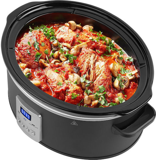 ECG Slow Cooker 270W with Capacity 6.5L Grey