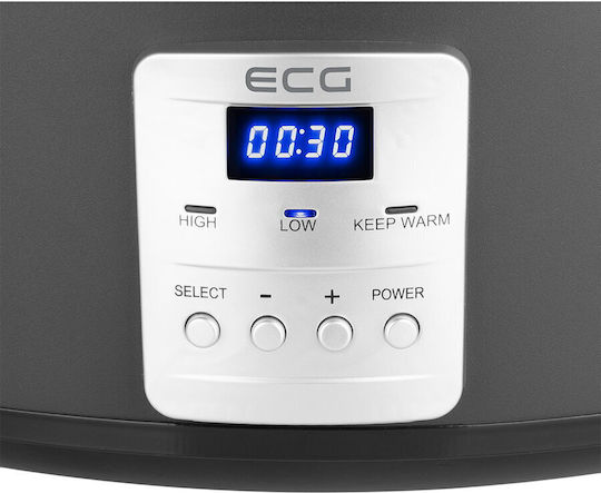 ECG Slow Cooker 270W with Capacity 6.5L Grey