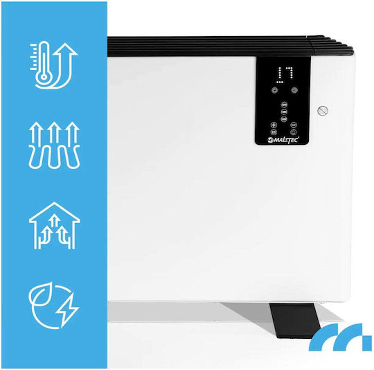 MalTec Convectoare Perete 2400W cu Termostat Electronic 85.5x23cm Alb