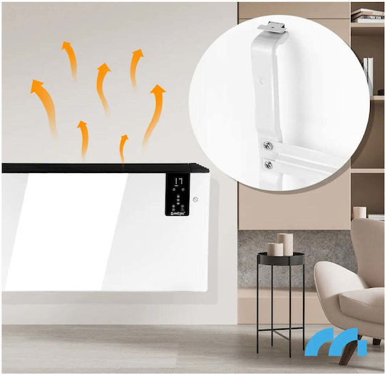 MalTec Convectoare Perete 2400W cu Termostat Electronic 85.5x23cm Alb