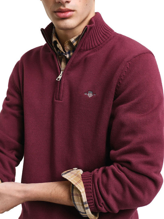 Long Sleeve Sweater Wine Red
