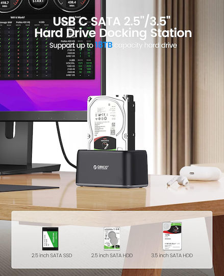 Orico Hard Drive Docking Station SATA 2.5" / 3.5" with Connection USB-C (6819C3-V1)