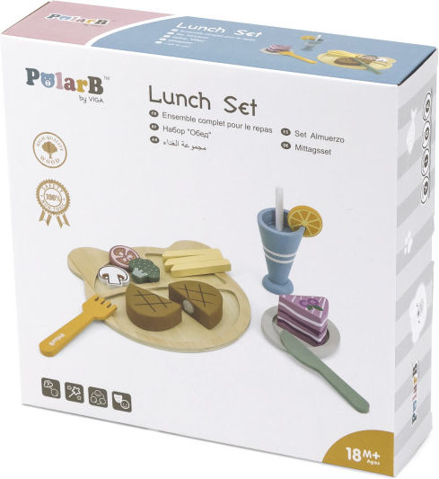 Viga Spielzeug Holzschneide-Dinnerset Viga Polarb
