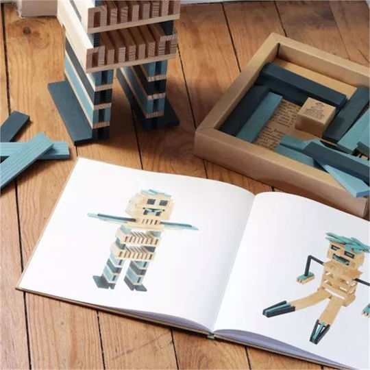 Kapla Wooden Construction Toy Book and Colours for Children 2+ years+ Years