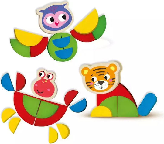 Ses Creative Creating Animal Shapes Montessori Εκπαιδευτικό Παιχνίδι Γνώσεων για 3+ Ετών