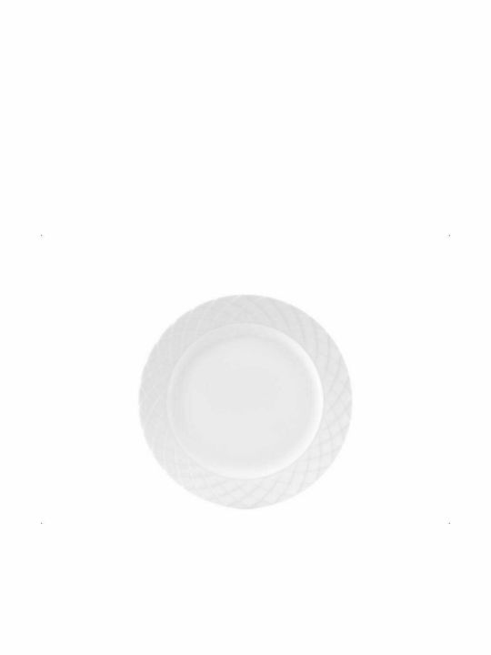 Ionia Plate Soup made of Porcelain White with Diameter 22.5cm