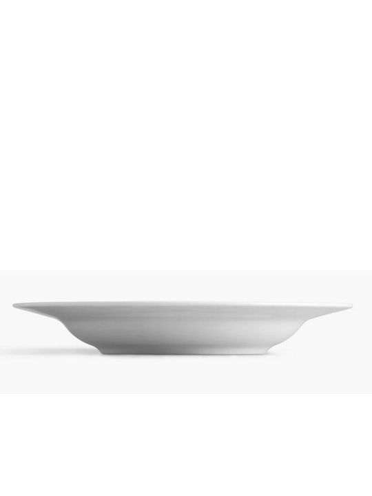 Ionia Plate Soup made of Porcelain White with Diameter 22.5cm