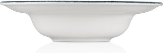 By Bone Occhio Plate Soup made of Porcelain Blue with Diameter 25cm