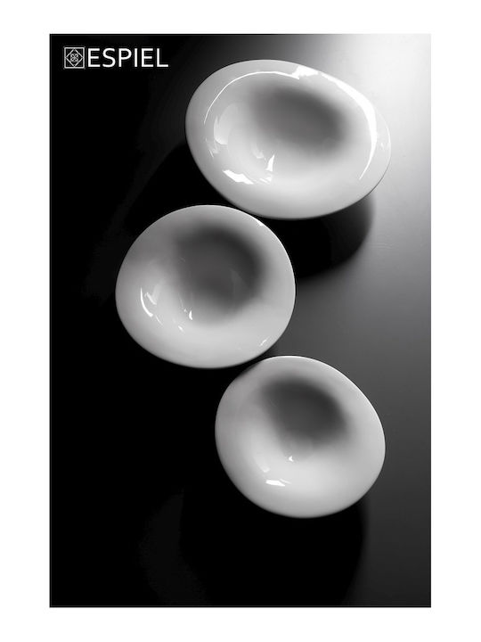 Espiel Flow Plate Soup made of Porcelain White with Diameter 22cm