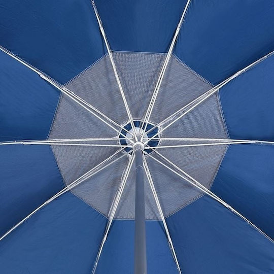 Umbrelă Pliabilă De Plajă Din Aluminiu Diametru 2.25m Argintie