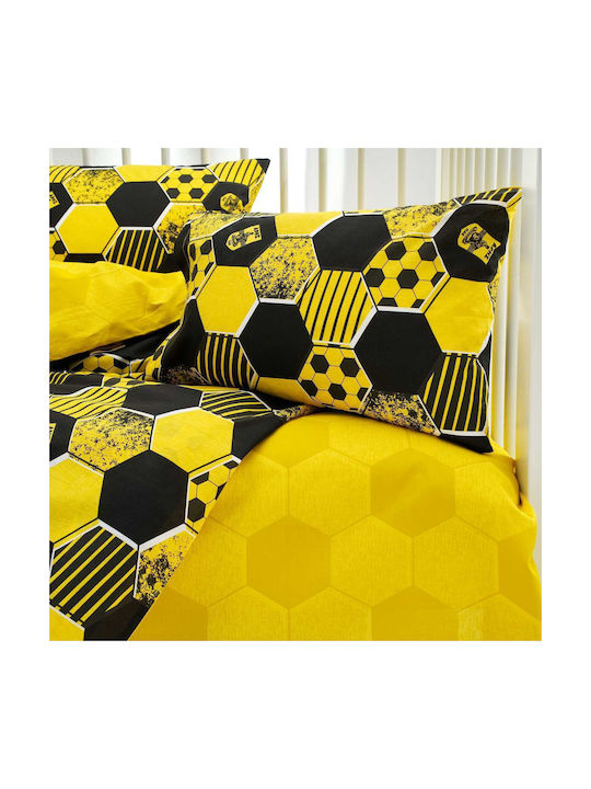 Vesta Home Σετ Βρεφικά Σεντόνια Κούνιας Βαμβακερά Κίτρινα 120x165εκ. 3τμχ