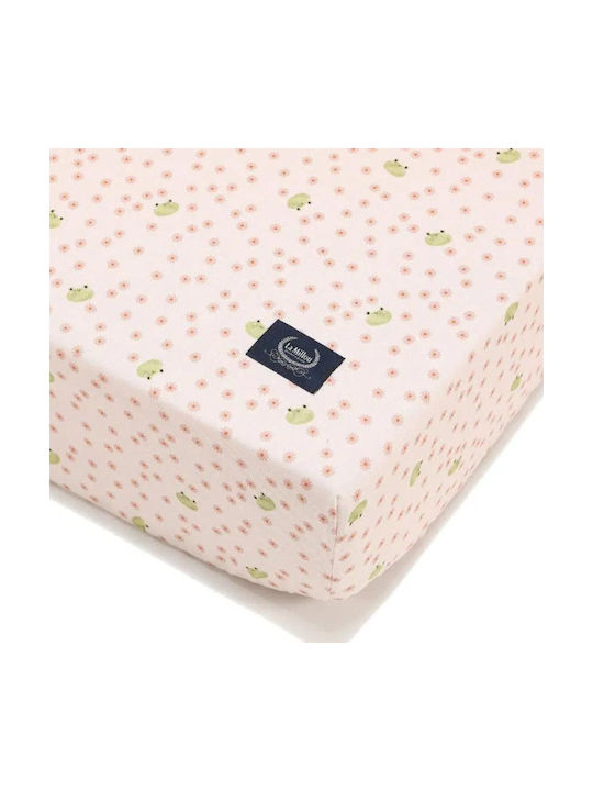 La Millou Pink Fitted Baby Sheets 70x140cm