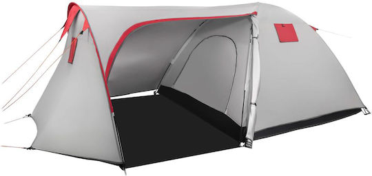 Cort De Camping De Iarnă Tunel Gri Pentru 4 Persoane 350x200x135cm