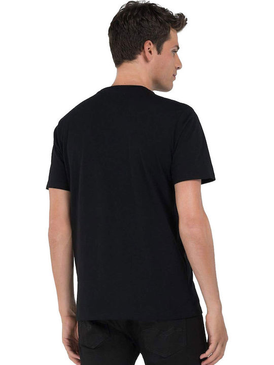 Replay Lettering T-shirt Μαυρο