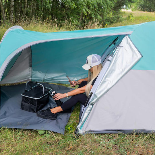 Campingzelt Tunnel Blau für 4 Personen 175x310x130cm