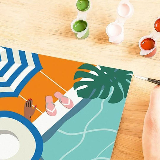 Ravensburger Creart Рисуване по номера за възрастни Релаксиращи моменти край басейна