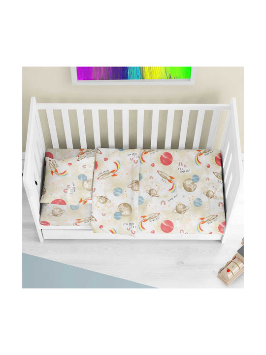 Dimcol Fitted Spaceship 186 Beige 70x140 cm Baby Sheets