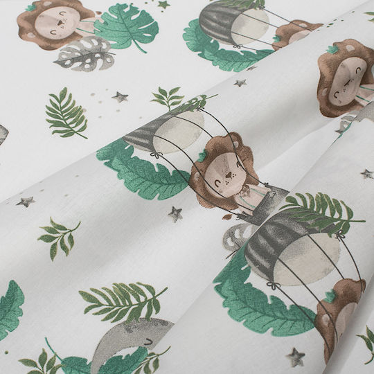 Dimcol Baby Bettlaken Für Wiege Baumwolle Grün Grün 80x110cm
