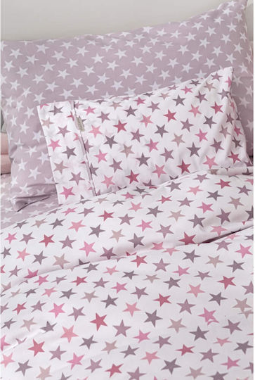 Guy Laroche Baby Sheets Set Crib Cotton Pudra Pink 115x170cm 3pcs