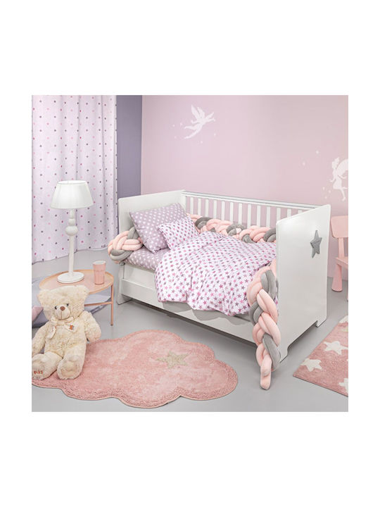 Guy Laroche Seturi de cearșafuri pentru bebeluși Pentru Patut Bumbac Pudră Roz 115x170buc 3buc