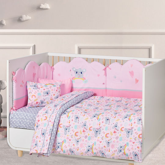 Das Home Baby Sheets Set Crib Cotton Gray 130x170cm 3pcs