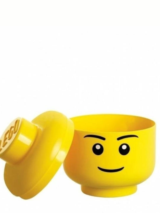 LEGO Children's Storage Box made of Plastic Head Yellow 16x16x18cm 1pcs