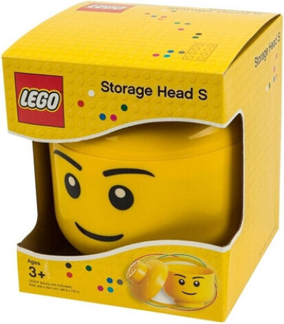 LEGO Children's Storage Box made of Plastic Head Yellow 16x16x18cm 1pcs
