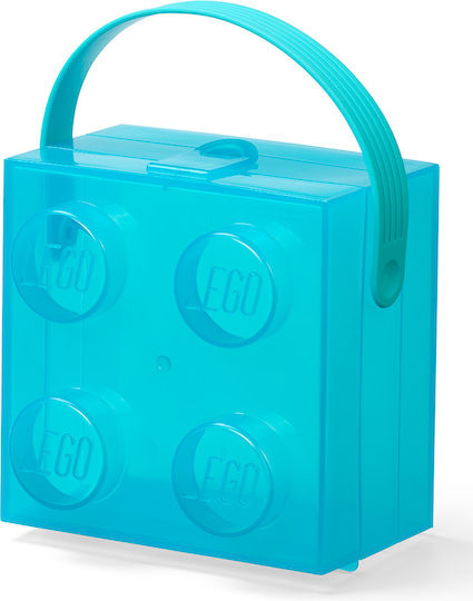 LEGO Kinder Aufbewahrungsbox aus Kunststoff Hellblau 16x16x11cm 1Stück