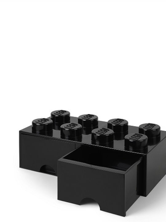 LEGO Παιδικό Κουτί Αποθήκευσης από Πλαστικό 8 Knobs Μαύρο 50x25x17cm