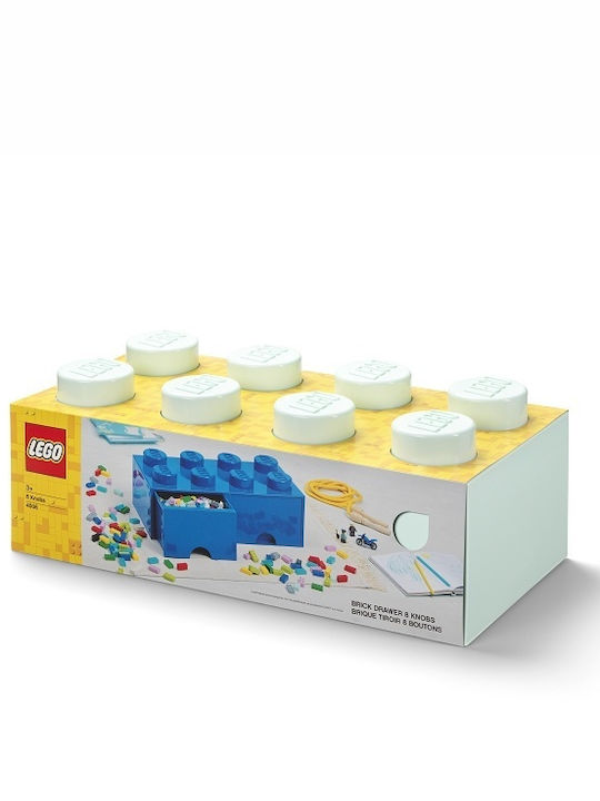 LEGO Children's Storage Box made of Plastic 8 Knobs Turquoise 50x25x17cm 1pcs