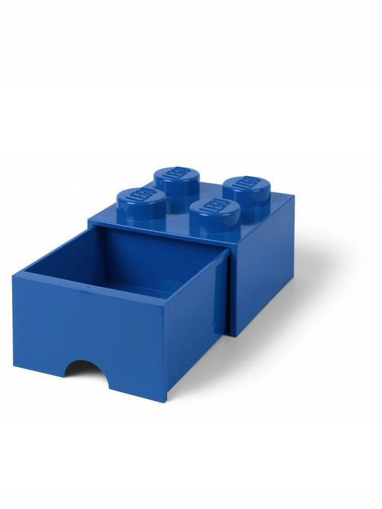 LEGO Детска кутия за съхранение от пластмаса 4 Knobs Син 25x25x18см 1бр 5005403