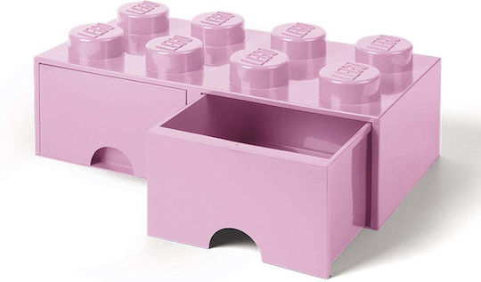 LEGO Kinder Aufbewahrungsbox aus Kunststoff 8 Knobs Rosa 50x25x17cm 1Stück
