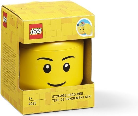 LEGO Children's Storage Box made of Plastic Head Yellow 10x10x11cm 1pcs