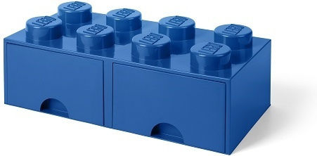 LEGO Children's Storage Box made of Plastic Brick Blue 50x25x18cm 1pcs