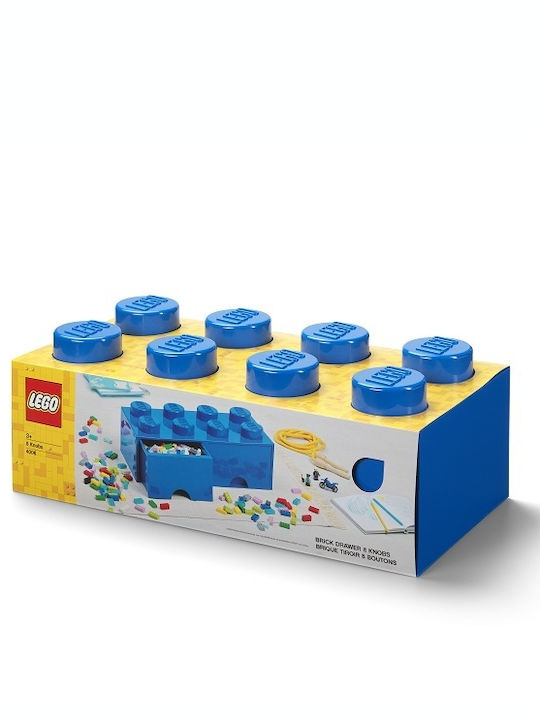 LEGO Children's Storage Box made of Plastic Brick Blue 50x25x18cm 1pcs
